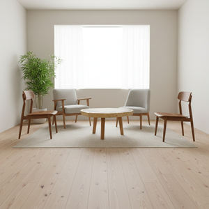 Mesa de Centro de Madera de Suar Sólida, Natural, Orgánica, Moderna, Duradera, Tallada a Mano, de Lujo, para Sala de Estar, Sostenible - Product Image 5