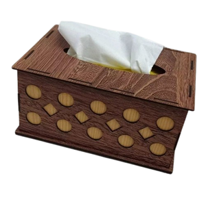 Porte-serviettes et boîte à mouchoirs en bois faits à la main, durables et portables, pour hôtels et restaurants, centre de table décoratif - Product Image 6