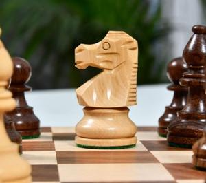 Pièces d'échecs classiques françaises Lardy, hauteur des rois 3, en bois de Sheesham et de buis, avec reine supplémentaire, au meilleur prix - Product Image 1