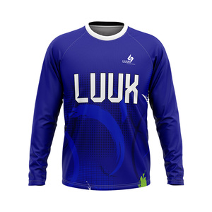 Maillots de compression personnalisés pour hommes, 100 % polyester, manches longues, respirants, écologiques, séchage rapide, imprimés, col rond, coupe classique - Product Image 5