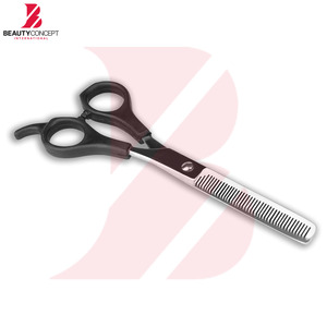 Tijeras de Entresacar Profesionales de Plástico Negro Reforzado con Mango Ajustable para Peluqueros - Product Image 4