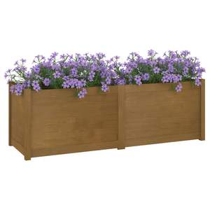 Jardinera de Madera de Pino Sólido Color Marrón Miel de 59.1 x 19.7 x 19.7 Pulgadas para Macetas y Jardineras - Product Image 6