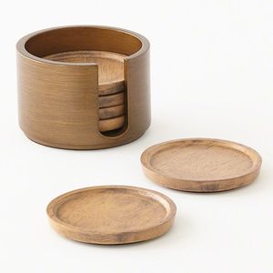 Premium Handmade Wooden <b>Drink</b> Coasters for Kitchen, Dining Table, Coffee Table, Restaurant and Office Use - Product Image 6