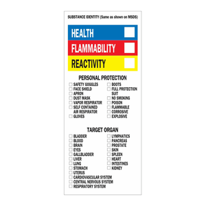 Étiquette de danger NFPA Brady résistante à la chaleur, autocollant adhésif en PET imperméable de 8x3 pouces pour le stockage de produits chimiques - Product Image 3