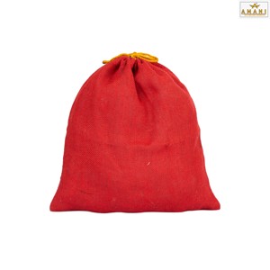 Pochette en jute rouge de haute qualité, sac de rangement en fibres naturelles, vente en gros au meilleur prix - Product Image 3