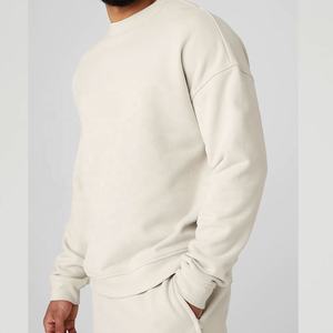 Oliva Green Heavyweight Pullover Sweatshirt personnalisé 100% coton avec manches longues thermiques et impression de conception - Product Image 6