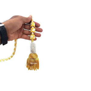 Quick Way Industries Cord Red & Gold Rope Bishops Tassel Liturgical Cintur avec garniture décorative en coton et soie - Product Image 5