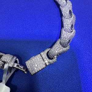 Bracelet Moissanite Plaqué Or Effet Givré 10mm Pierres VVS Couleur D Tendance Hip Hop Femme Argent Sterling 925 - Product Image 5