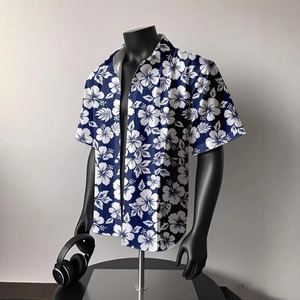 Wholesale Men Hawaiian <b>Shirt</b> Tropical Floral Print Casual Beach <b>Shirt</b> Short Sleeve <b>Button</b> Up Summer Wear OEM Supplier - Product Image 2