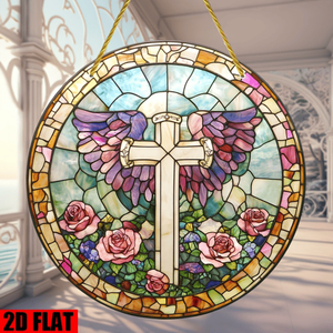 CIFbuy Attrape-soleil en verre acrylique teinté, Décoration suspendue pour fenêtre en forme de croix arc-en-ciel, pour la maison, l'église, les mariages, les baptêmes, Cadeaux en cristal TikTok - Product Image 6