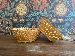 Premium Vintage Nesting <b>Round</b> Rattan Bamboo Storage <b>Basket</b> Set Open Weave Bread <b>Basket</b> Boho Home Decor <b>Wicker</b> Organizer Supplier - Product Image 2
