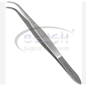 Stainless Steel Tweezers Dressing Thumb Forceps Manual Power Clamp Safety MOL Plastic Dissecting Forceps By <b>Blush</b> Surgical - Product Image 1