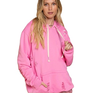 Nouvelle Arrivée Sweat à Capuche Personnalisé Couleur Unie Effet Vieilli Meilleure Vente Haute Qualité Homme Hiver 100% Coton Coupe Oversize Écologique - Product Image 4