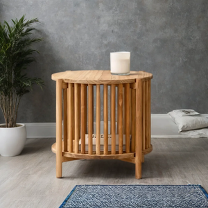 Mesa de Noche Plegable de Madera Maciza de Primera Calidad con Amplio Espacio de Almacenamiento, Diseño Moderno para el Hogar, Hotel, Dormitorio y Comedor - Product Image 3