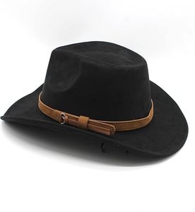 Unisex Wide Brim <b>Western</b> Fedora <b>Hats</b> - Product Image 5