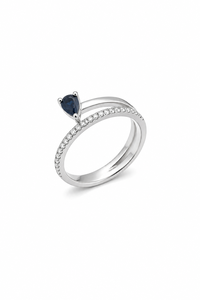 Anillo de rubí y diamantes en plata de ley 925 - Product Image 4