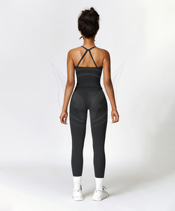 Trending 2 Piece Yoga Set High <b>Waist</b> Full Length Leggings Bra Seamless Spandex Polyester Women's Fitness Wear - Product Image 4