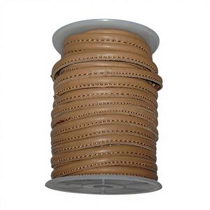 Cordon cousu en cuir nespa pour filles, points simples de couleur Beige naturelle - Product Image 1