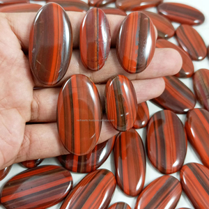 Lot en gros de cabochons en jaspe rouge naturel, pierres précieuses en vrac pour la fabrication de bijoux et la lithothérapie - Product Image 4