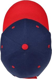 Casquette de baseball vintage bicolore, chapeau de sport ajustable, visière contrastante, broderie de logo personnalisée, visière incurvée, casquette unisexe - Product Image 4