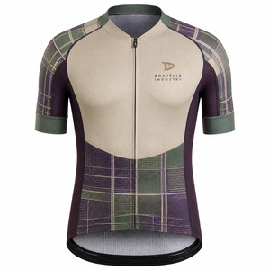 Custom Scottish Tartan Cycling Jersey Men Breathable Full Zip Bike Shirt Moisture Wicking Performance <b>Road</b> Cycling Wear - Product Image 3