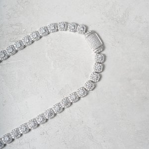 Collar de Cadena de Eslabones de Plata 925 con Moissanita para Hombre, Estilo Hip Hop, Chapado en Oro, Joyería de Lujo, Elegante y Brillante, Personalizado - Product Image 6