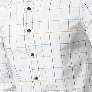 Mens Button Down Check Shirt Smart Casual Checkered Office Shirt Lightweight Breathable Factory Supply - Product Image 4