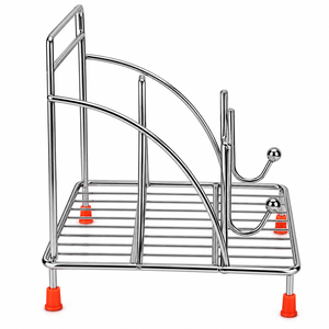 Soporte de Pared de Acero Inoxidable para Chakla Belan, Rodillo de Metal para Roti y Tabla de Cortar, Organizador de Cocina que Ahorra Espacio - Product Image 1