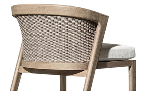 Wholesale Modern New Design Outdoor Furniture 6 Seater Handwoven Wicker Back Garden Teak Dinning <b>Table</b> Set - Product Image 3