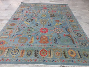 Masnuaat-e-Hind Hand Knotted Modern Wool <b>Rug</b> Non-Slip Backing Floral Pattern Medium <b>Pile</b> Medium <b>Thickness</b> Commercial Home Use - Product Image 6