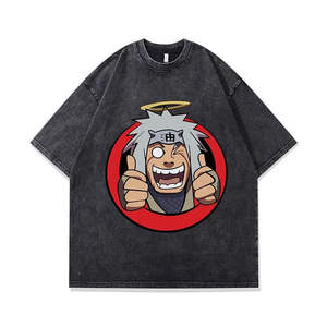 Camiseta Gráfica de Moda con Lavado Ácido Personalizada para Hombre, Camiseta Vintage Oversize Estampada 100% Algodón, Camiseta Unisex de Verano con Lavado Ácido - Product Image 1