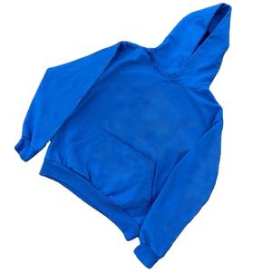 2025 recortado en blanco pantalla impresa pulóver liso sudaderas con capucha personalizado peso pesado 500gsm Vintage ácido lavado básico Sudadera con capucha - Product Image 1