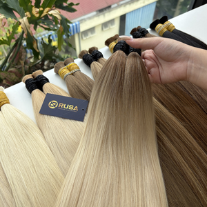 Extensiones de Cabello Humano Virgen Vietnamita a Granel, Liso, Doble Trama, Súper Doble Trama, Ondulado Natural, Todos los Colores Disponibles, Permanente - Product Image 3