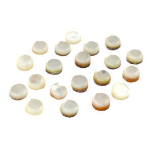 Pierre précieuse naturelle en nacre, cabochon rond de 5 mm, pierre en vrac pour la fabrication de bijoux, vente en gros en vrac - Product Image 2