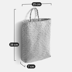 <b>Rectangle</b> Woven Straw Wall <b>Basket</b> Handmade <b>Storage</b> <b>Basket</b> Wholesale eco-friendly Made Viet Nam - Product Image 4