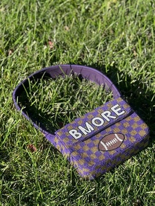 Sac à bandoulière artisanal perlé, design étoile de football, personnalisé, écologique, tendance, pour le jour du match, étoiles et ballons - Product Image 2