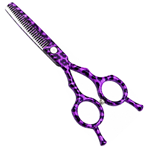 Lot de 4 ciseaux de coiffure léopard en acier inoxydable de qualité supérieure de 6 pouces avec rasoirs, outils de barbier légers, OEM/ODM - Product Image 3