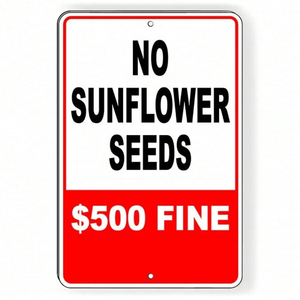 Cartello per Giardino e Prato: Proibito Portare Semi di Girasole - Avvertimento: 500 Dollari di Dimastrazione per Violatori - Servizio di Ritiro Disponibile - Product Image 2