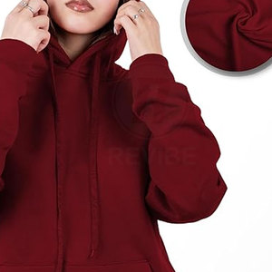 เสื้อฮู้ดดี้ผู้หญิงสไตล์ใหม่ลำลองสำหรับฤดูหนาว ทรงโอเวอร์ไซส์ ปรับขนาดได้ พร้อมโลโก้ด้านหน้า คุณภาพสูง ผ้าฝ้าย 100% รับสั่งพิมพ์ลาย - Product Image 5