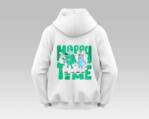 เสื้อฮู้ดดี้การ์ตูนไซส์ใหญ่สำหรับผู้ชาย ผ้าฝ้าย 100% เป็นมิตรกับสิ่งแวดล้อม เนื้อผ้าหนา รับสกรีนโลโก้ คุณภาพระดับพรีเมียม ผลิตในเวียดนาม - Product Image 3