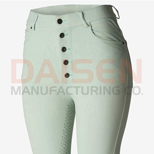 Pantalons d'équitation pour femmes, leggings à grip en silicone, taille haute, tissu extensible, vêtements d'équitation confortables - Product Image 4