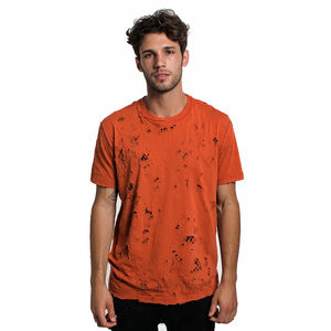Camiseta Vintage de Estilo Urbano para Hombre, con Hombros Caídos, Resistente al Viento, Nueva Moda, Camiseta Desgastada - Product Image 6