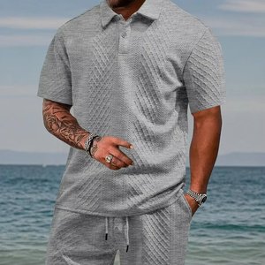 Conjunto de pantalones cortos con estilo de alta calidad para hombres, conjunto de camisa de pantalones cortos de diseño personalizado, conjuntos de camiseta de verano de algodón 100% - Product Image 4