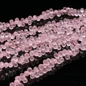 Natural <b>Rose</b> Quartz Teardrop Beads Wholesale Price Bulk 5MM 8MM Faceted <b>Rose</b> Quartz Gemstone Strand For Jewelry Making Supplies - Product Image 3