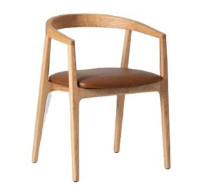 เก้าอี้ทานอาหารแบบมีพนักแขน ทำจากโครงไม้สักแท้ พร้อมวัสดุโฟมและผ้าคุณภาพสูง สำหรับใช้ภายในและภายนอกอาคาร - Product Image 1