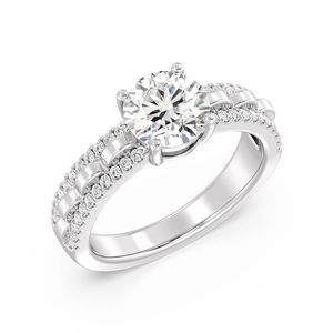 Anillo de compromiso solitario redondo de 1.50 ct - Product Image 4