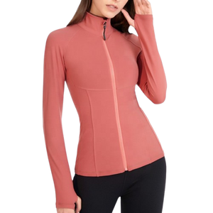 Custom Breathable Logo Full Zipper <b>Jacket</b> Slim Fit Gym Fitness <b>Jacket</b> <b>Yoga</b> Women Long Sleeve <b>Yoga</b> <b>Jackets</b> - Product Image 4