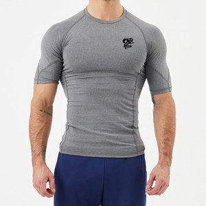 Lightweight Athletic Sports Apparel <b>Compression</b> <b>Shirt</b> With Stretch Comfort Breathable Fabric For Fitness Exercise - Product Image 1