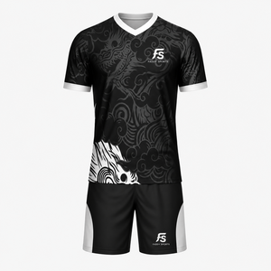 Ensemble d'uniformes de football personnalisés pour hommes, sublimation, respirant, séchage rapide, design dragon, maillot de football, tenue d'entraînement, vêtements de sport - Product Image 1