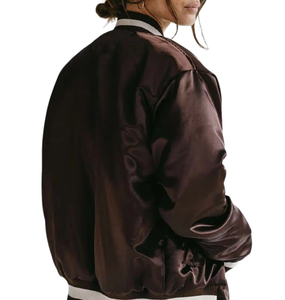 Chaqueta Universitaria de Satén para Mujer, Estilo Letterman, de Poliéster, Tallas Grandes, en Oferta, de Alta Calidad - Product Image 6